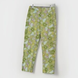 Vintage Lilly‎ Pulitzer Capri Pants Womens 2 Stretch Citrus Print Resortwear